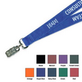 3/4" Premium Woven Lanyard w/ Bulldog Clip